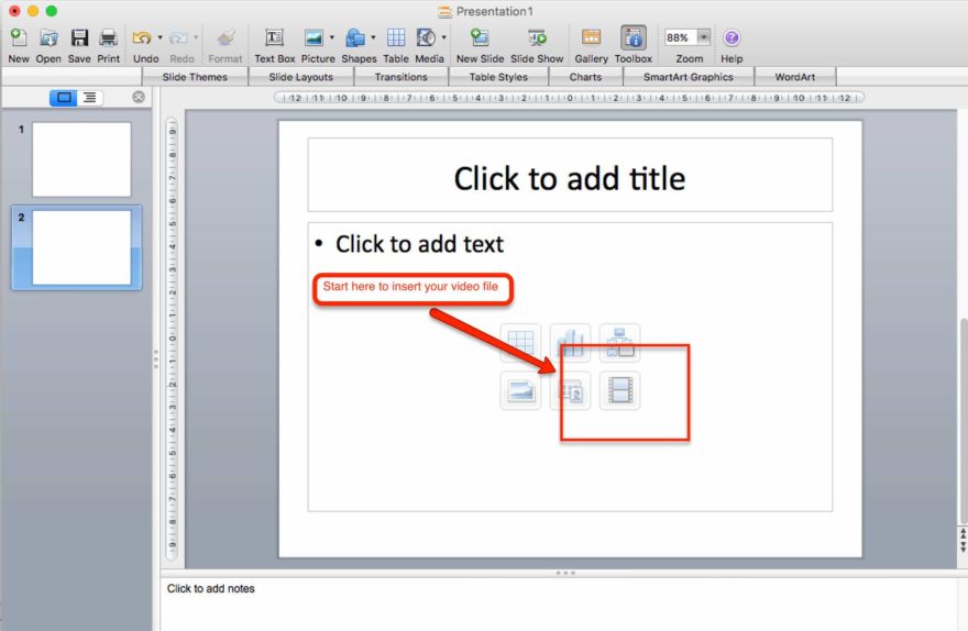 what format video in powerpoint for mac