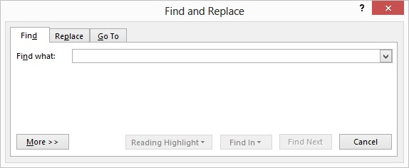 word 2010 for mac advanced find and replace not appearing